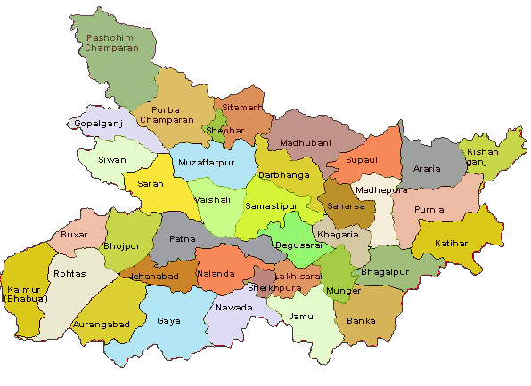 Map of Bihar